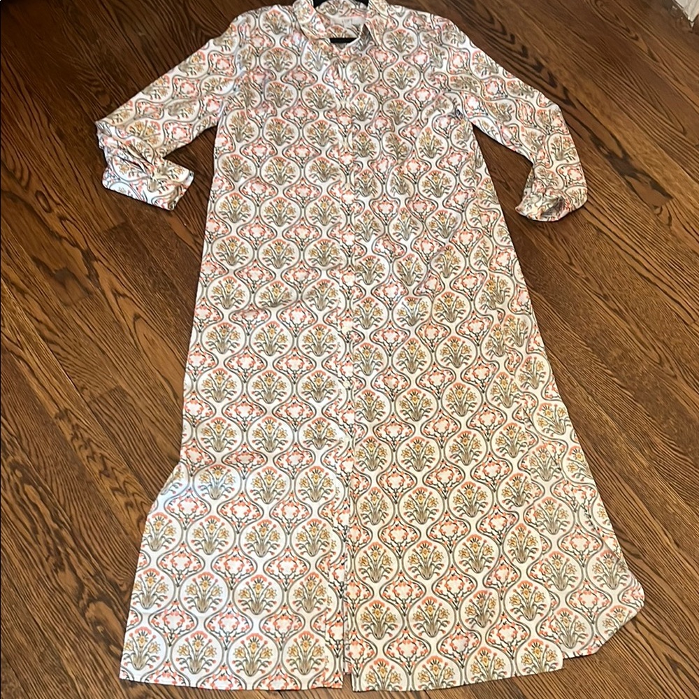 Elegant Patterned Long Sleeve Dress